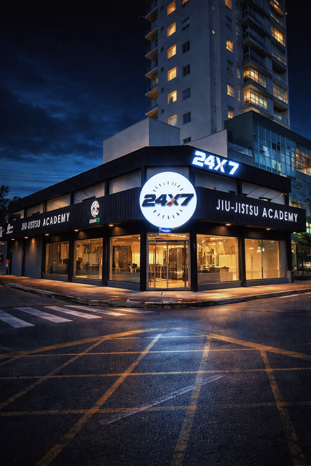 Estrutura da 24x7 Jiu-Jitsu Academy